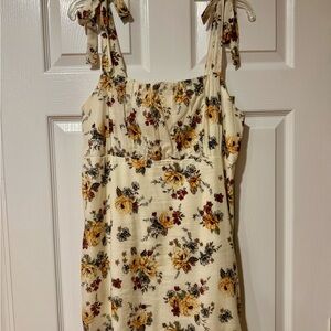 Floral Tie-Strap Dress